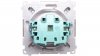 Simon Basic Gniazdo pojedyncze z/u bryzgoszczelne IP44 16A 250V srebrny mat BMGZ1B.01/43A